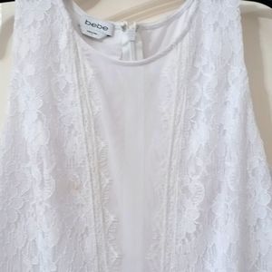 Bebe white romper